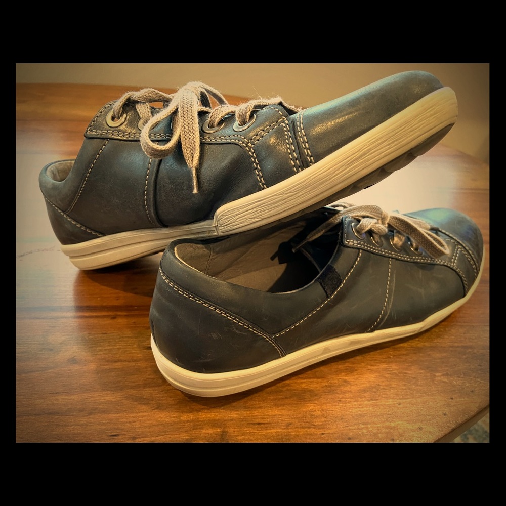 Josef Seibal Blue Leather Sneakers EU Size 42